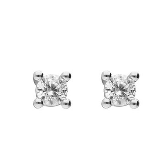 Diamonfire Silver Cubic Zirconia 2mm Stud Earrings
