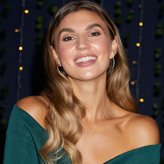 Diamonfire Silver 33mm Cubic Zirconia Hoop Earrings