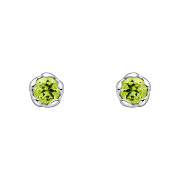 Laura Ashley Petal Peridot Set Stud Earrings E6611G