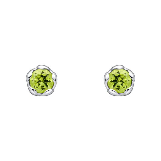 Laura Ashley Petal Peridot Set Stud Earrings E6611G