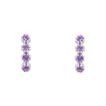 Laura Ashley Alford Meadow Light Amethyst Earrings E6612M
