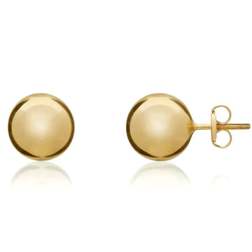 9Y 9MM BALL STUD EARRING