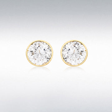 9Y 7MM ROUND RUBOVER CZ STUD