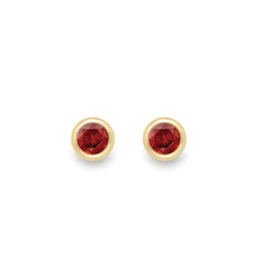 9Y 4MM GARNET STUD EARRINGS