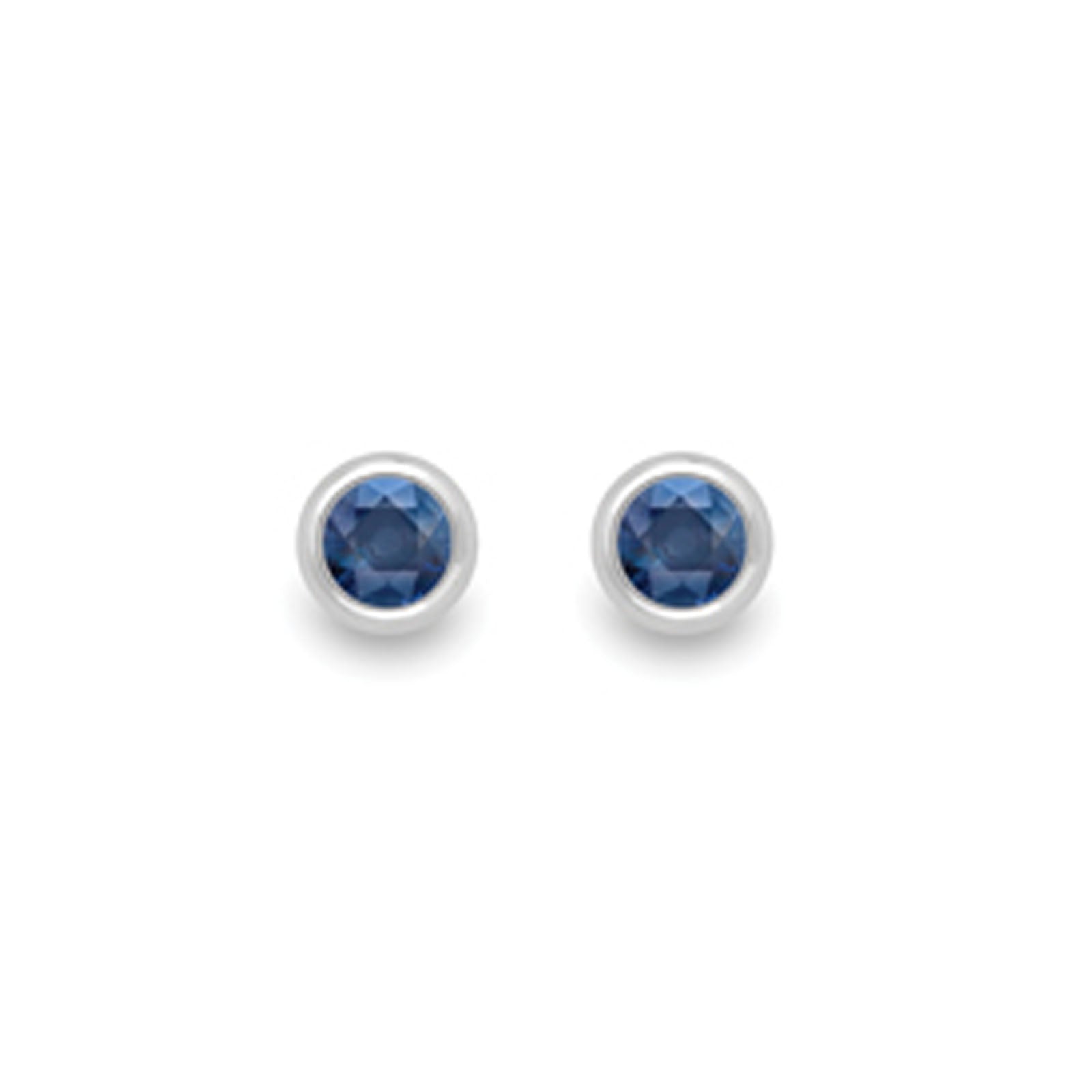 9W 4MM SAPPHIRE STUD EARRING