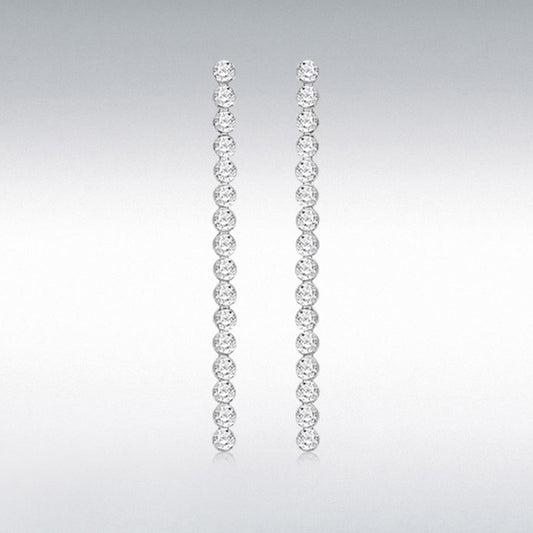 SIL 16 CZ 'TENNIS' DROP EARRING