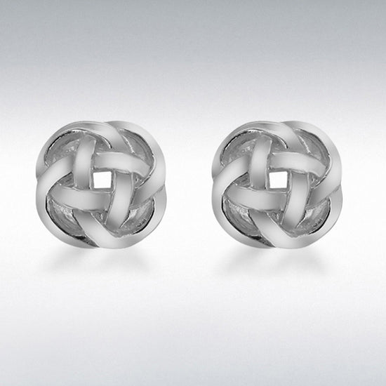 SIL 7.5MM BYZANTINE KNOT STUD