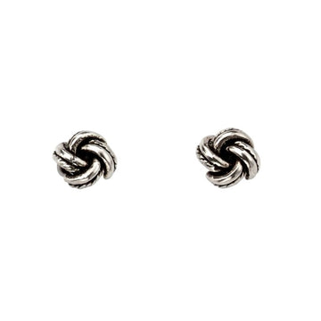 SIL 5MM OXIDISED KNOT STUD