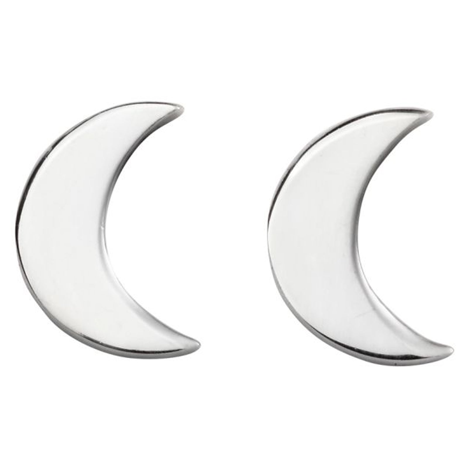 SIL CRESCENT MOON STUD