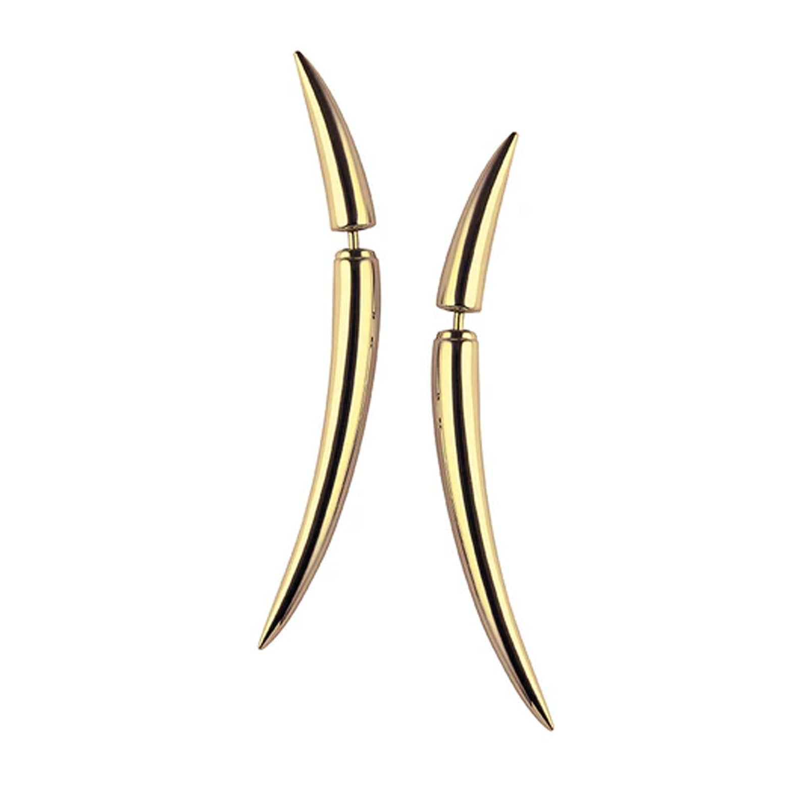 SHAUN LEANE YELLOW GOLD VERMEIL QUILL EARRINGS QU004.YVNAEOS