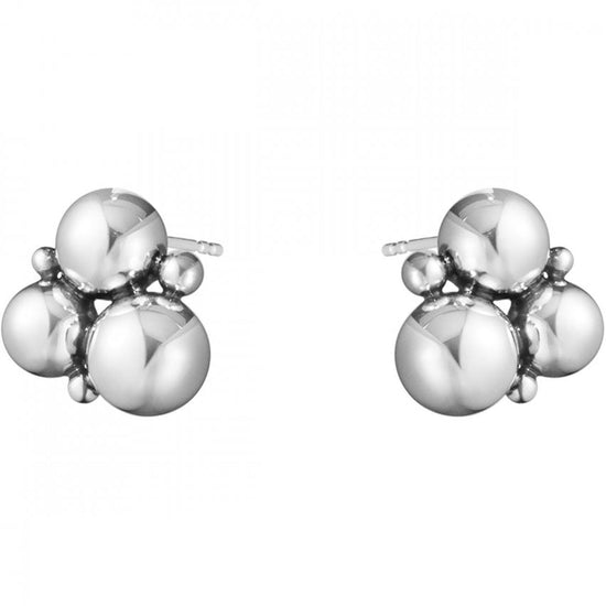 GEORG JENSEN SILVER MOONLIGHT GRAPES STUD EARRINGS