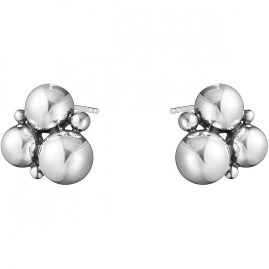 GEORG JENSEN SILVER MOONLIGHT GRAPES STUD EARRINGS