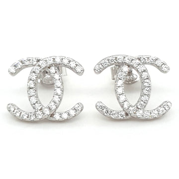 SIL 13MM CZ DOUBLE C STUD LARGE