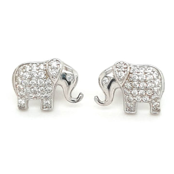 SIL CZ ELEPHANT STUD