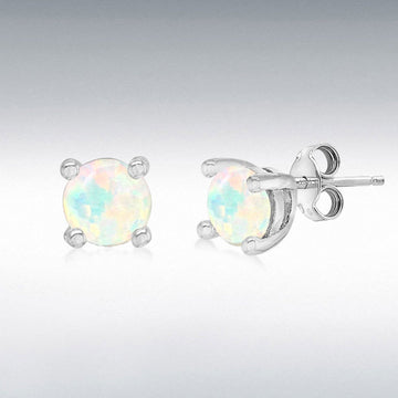 SIL 4MM OPAL STUD