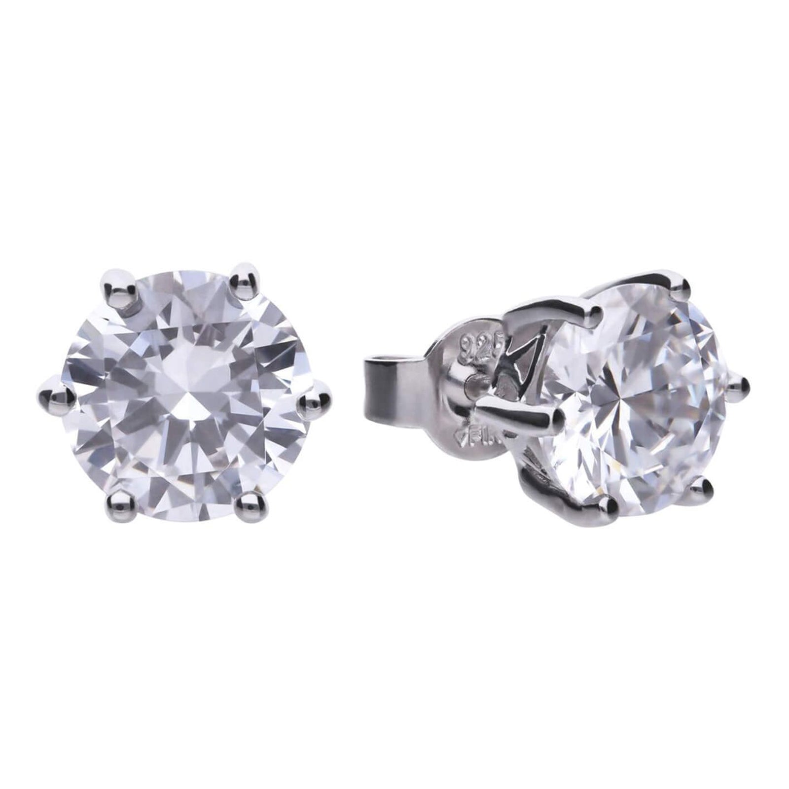 DF SIL CZ 2CT SOLITAIRE STUD