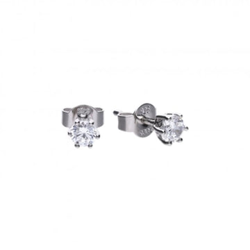 DF SIL CZ 0.25CT SOLITAIRE STUD