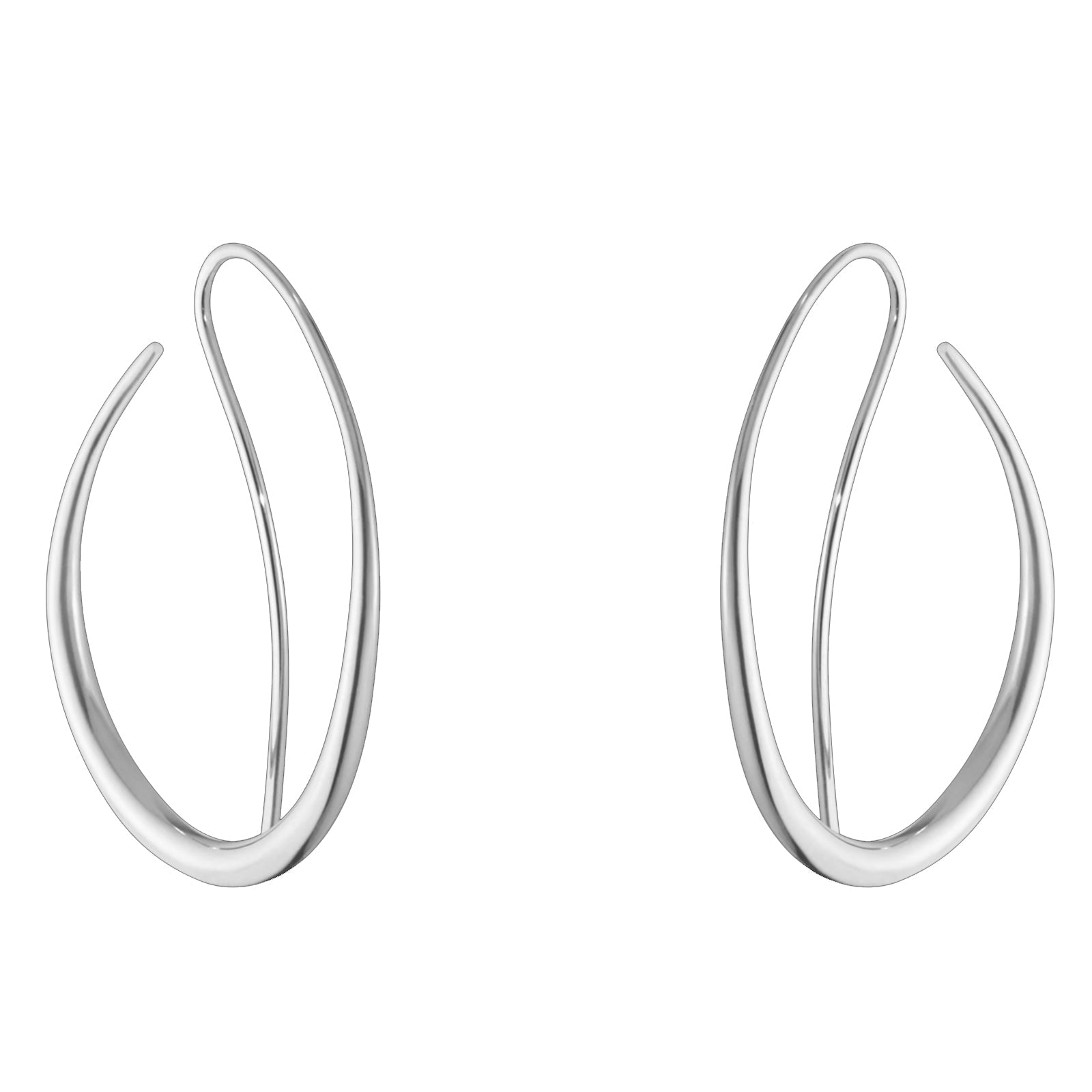 GEORG JENSEN SILVER OFFSPRING DOUBLE HOOP EARRINGS