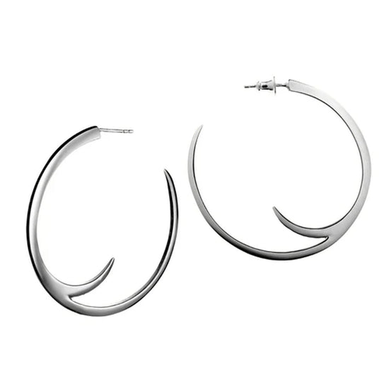 SHAUN LEANE SILVER TALON CAT CLAW LARGE HOOP EARRINGS SA013.SSNAEOS