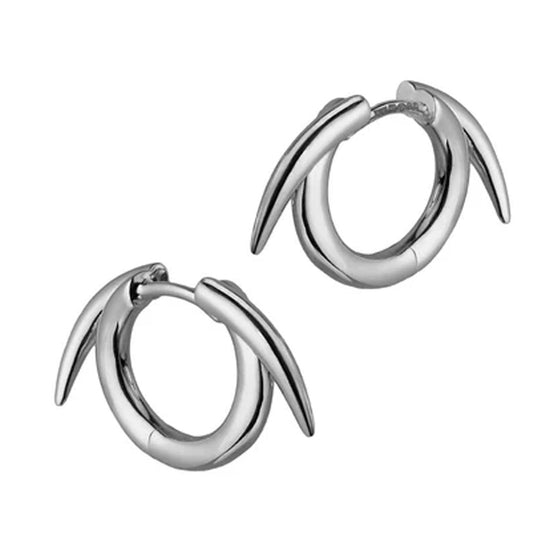 SHAUN LEANE SILVER QUILL SMALL HOOP EARRINGS SA018.SSNAEOS