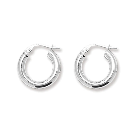 SIL 10MM PLAIN HOOP EARRING