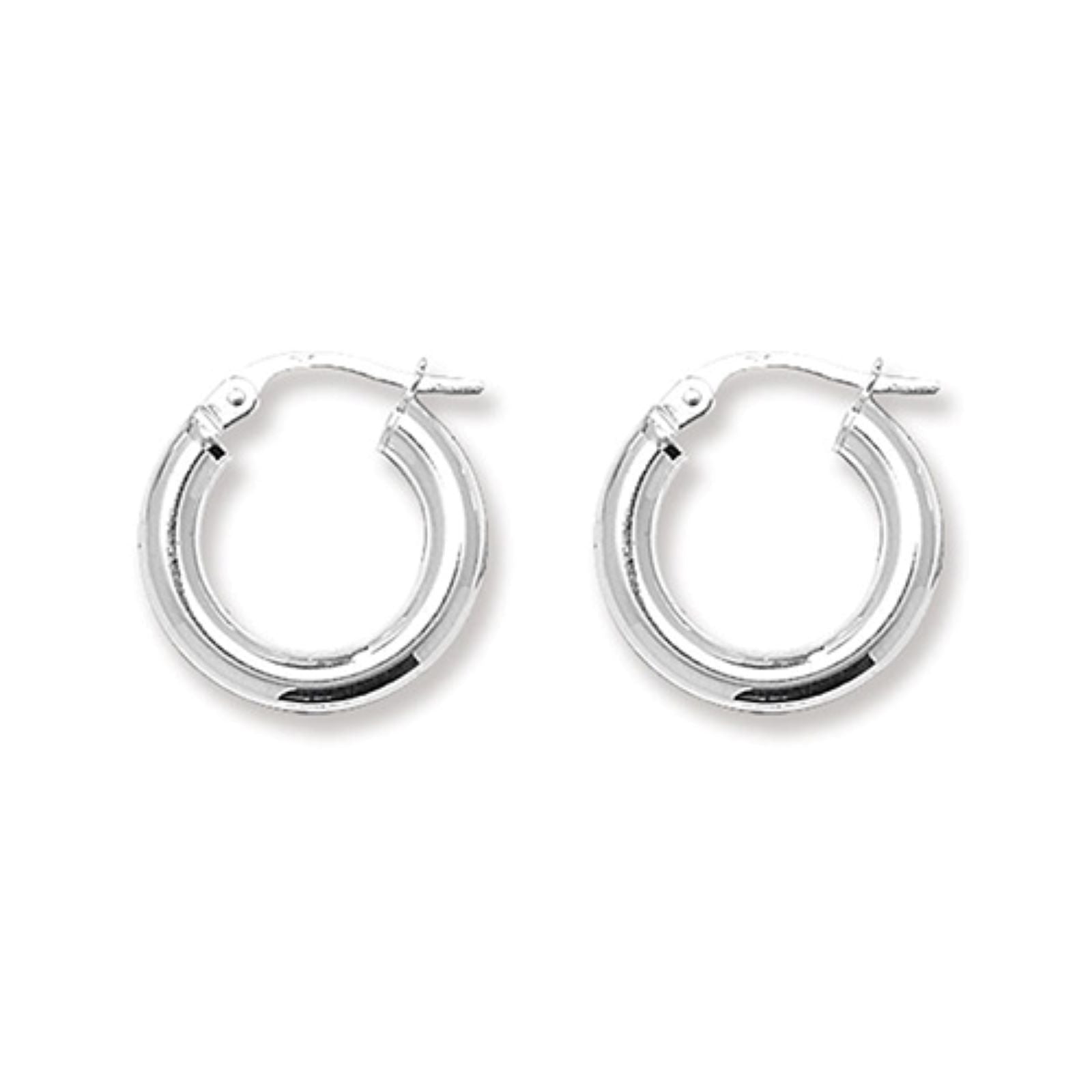 SIL 10MM PLAIN HOOP EARRING