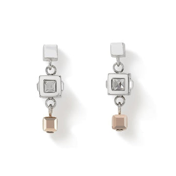 CDL EARRINGS SILVER-ROSE