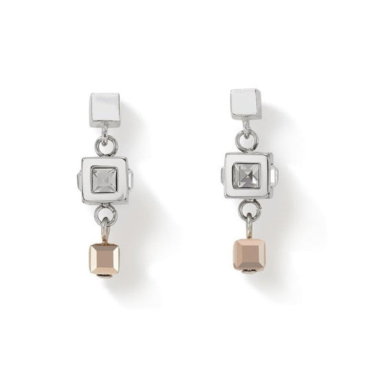 CDL EARRINGS SILVER-ROSE