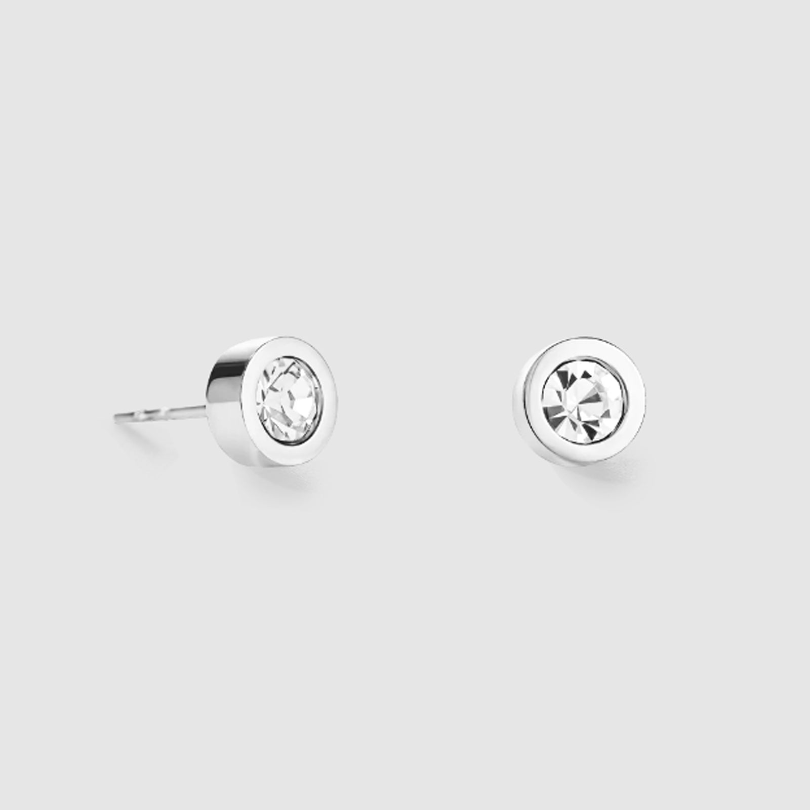 CDL CRYSTAL SILVER EARRINGS