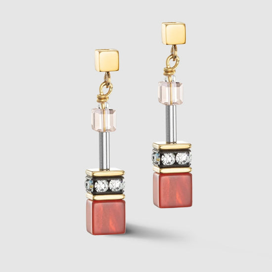 CDL RED BEIGE EARRINGS