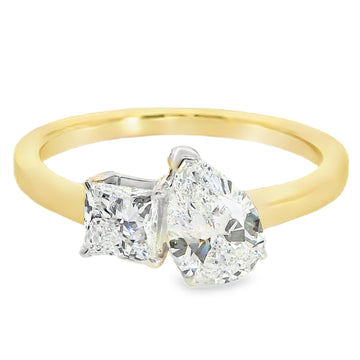 9ct Yellow 1.20ct Laboratory Diamond Toi Et Moi Ring