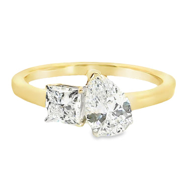 9ct Yellow 1.20ct Laboratory Diamond Toi Et Moi Ring