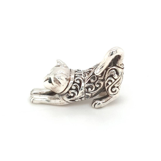 SIL STRETCHING CAT SWIRL DESIGN