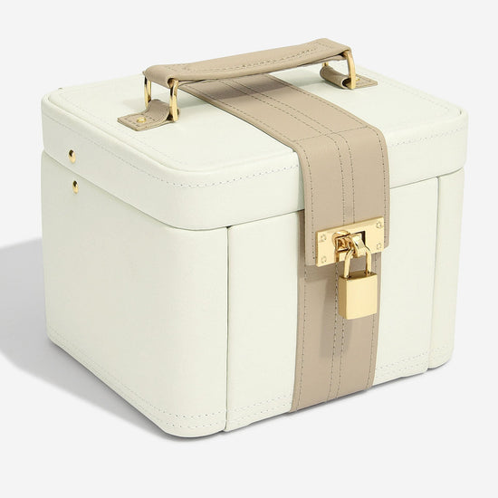 DULWICH BELGRAVIA MEDIUM JEWELLERY BOX CREAM LEATHER