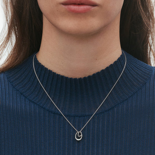 Georg Jensen Silver Small Offspring Pendant & Chain