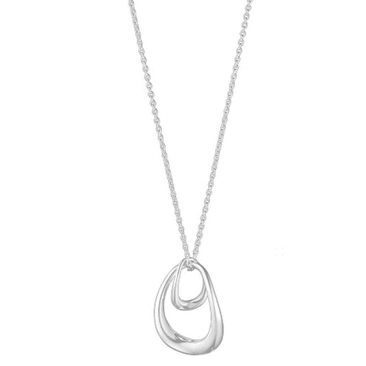 Georg Jensen Silver Offspring Large Pendant & Chain Necklace