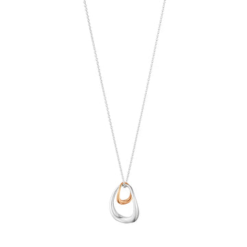 Georg Jensen Silver & 18ct Rose Gold Offspring Necklace