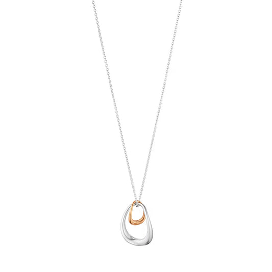 Georg Jensen Silver & 18ct Rose Gold Offspring Necklace