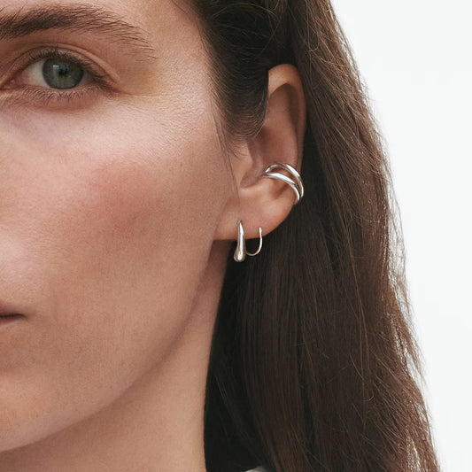 Georg Jensen Silver Mercy Swirl Stud Earrings