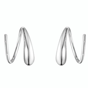 Georg Jensen Silver Mercy Swirl Stud Earrings