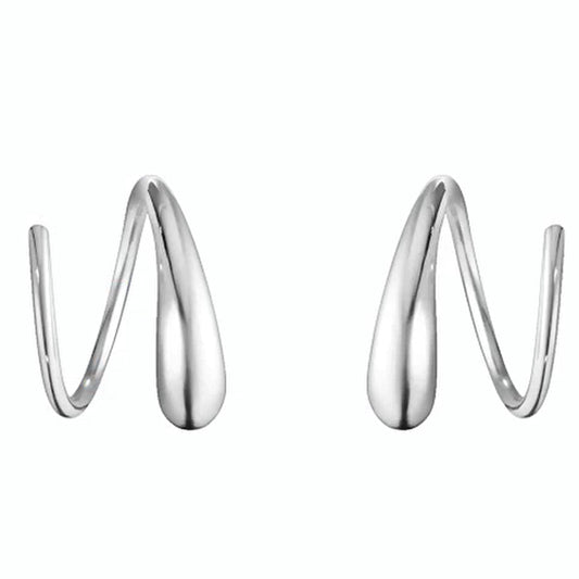 Georg Jensen Silver Mercy Swirl Stud Earrings