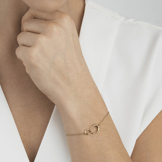 Georg Jensen 18ct Yellow Gold Offspring Interlocking Bracelet