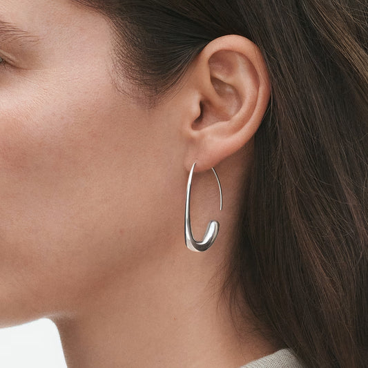 Georg Jensen Silver Offspring Hoop Earrings