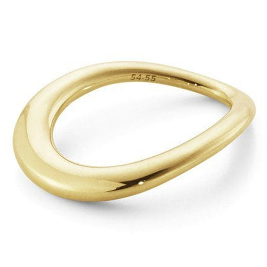 Georg Jensen 18ct Yellow Gold Offspring Ring Size 54