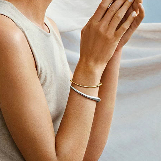 Georg Jensen Silver Offspring Slim Medium Bangle