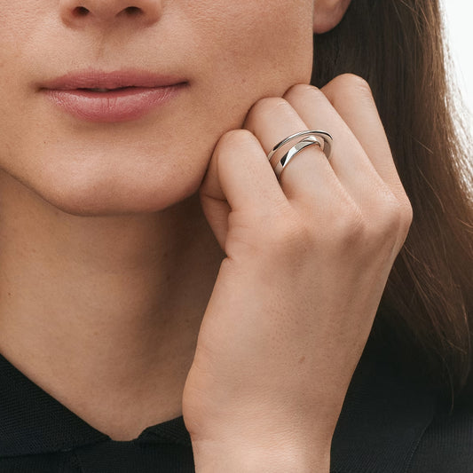 Georg Jensen Silver Moebius Ring Size 57