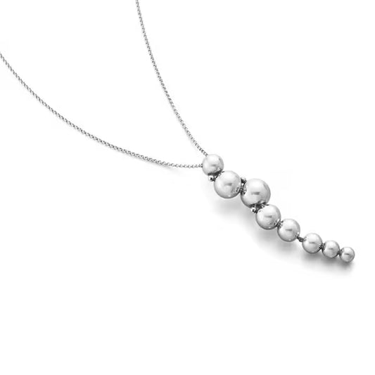 Georg Jensen Silver Moonlight Grapes Long Necklace