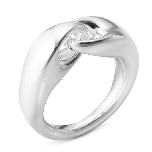 Georg Jensen Silver Reflect Ring Size 58