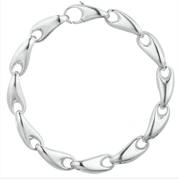 Georg Jensen Silver Reflect Medium 20cm Bracelet