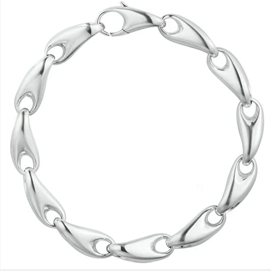 Georg Jensen Silver Reflect Medium 20cm Bracelet